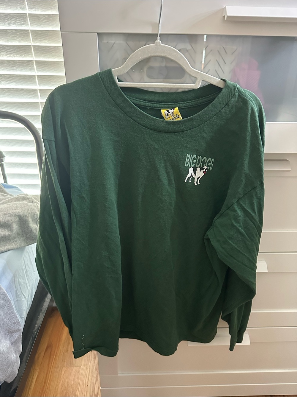 Big Dogs Forest Green Long Sleeve Tee with Small Logo